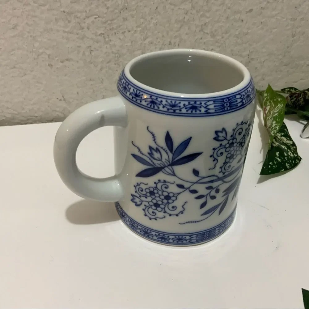 Hutschenreuther Blue Onion Mug Or Beer Stein blue White Excellent G3